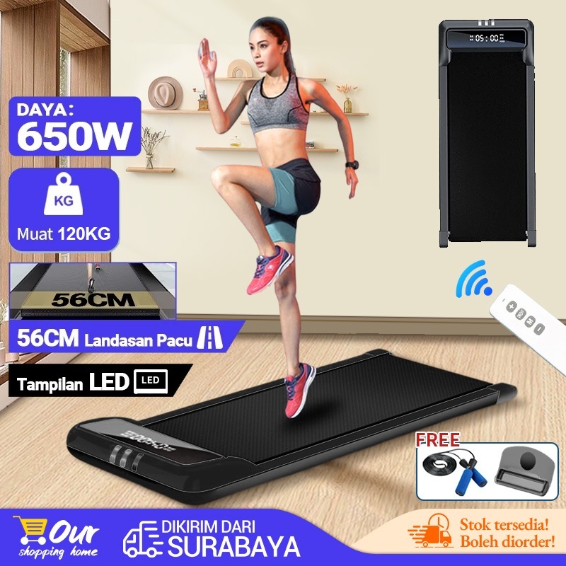 Treadmill Elektrik Treadmil Listrik Walking Pad Running Pad Treadmill  Termurah Alat Olahraga di rumah Gym Equipment Running Machine Multifungsi