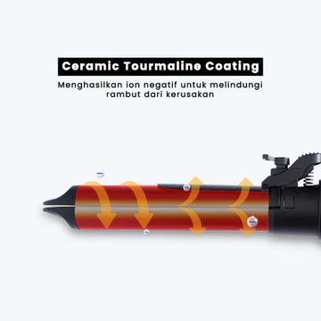 Catok Rambut HairON Revolution Automatic Curler Ceramic Tourmaline Coating