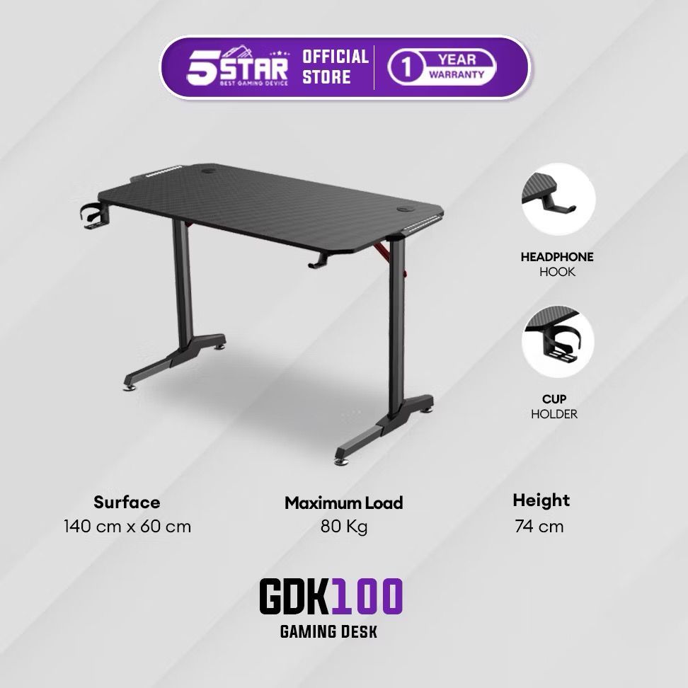 Jual 5Star Camera - Gaming Desk Meja Gaming GDK100 | Shopee Indonesia