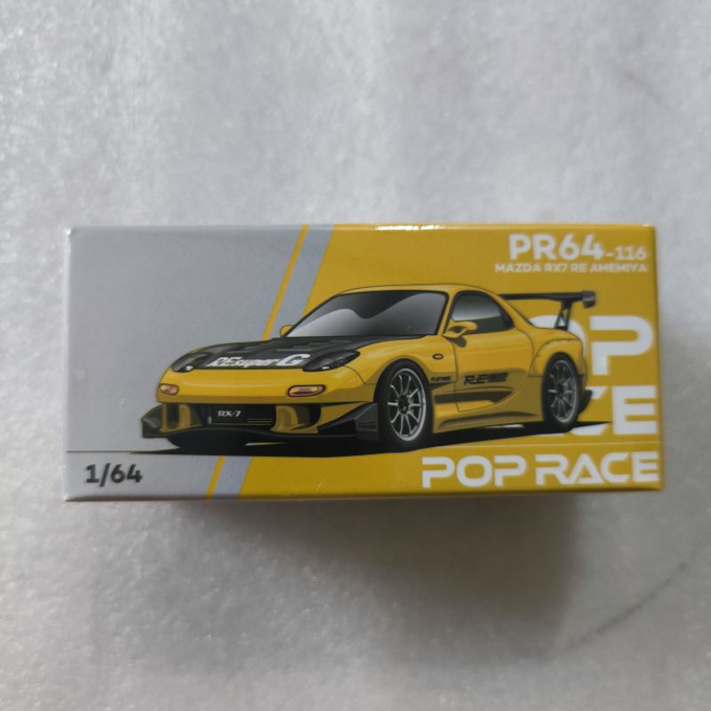 Pop Race Mazda RX7 FD3S RE-AMEMIYA 1/64 – Metallo Grigio Armi, Modello Da Collezione
