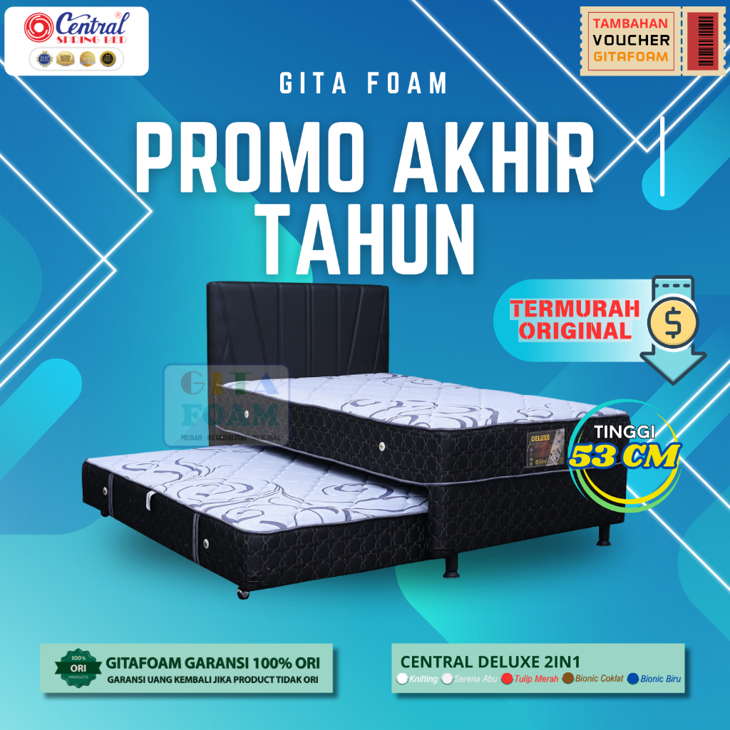 Jual KASUR SPRINGBED SORONG CENTRAL DELUXE 2in1 - ORIGINAL 100% ...