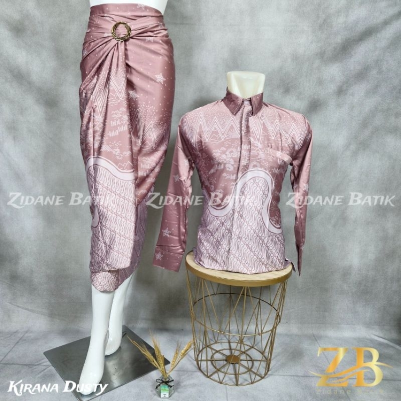 Jual batik couple kondangan / baju batik couple pasangan / rok lilit ...