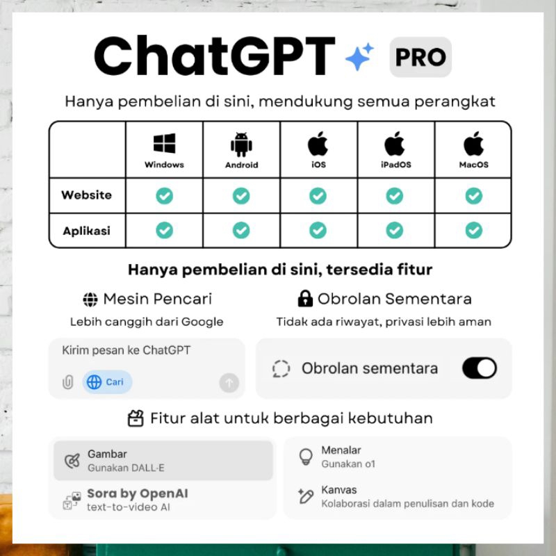 Jual ChatGPT-4o - Akun Chat GPT Plus Resmi - ChatGPT Open AI - Shopee ...