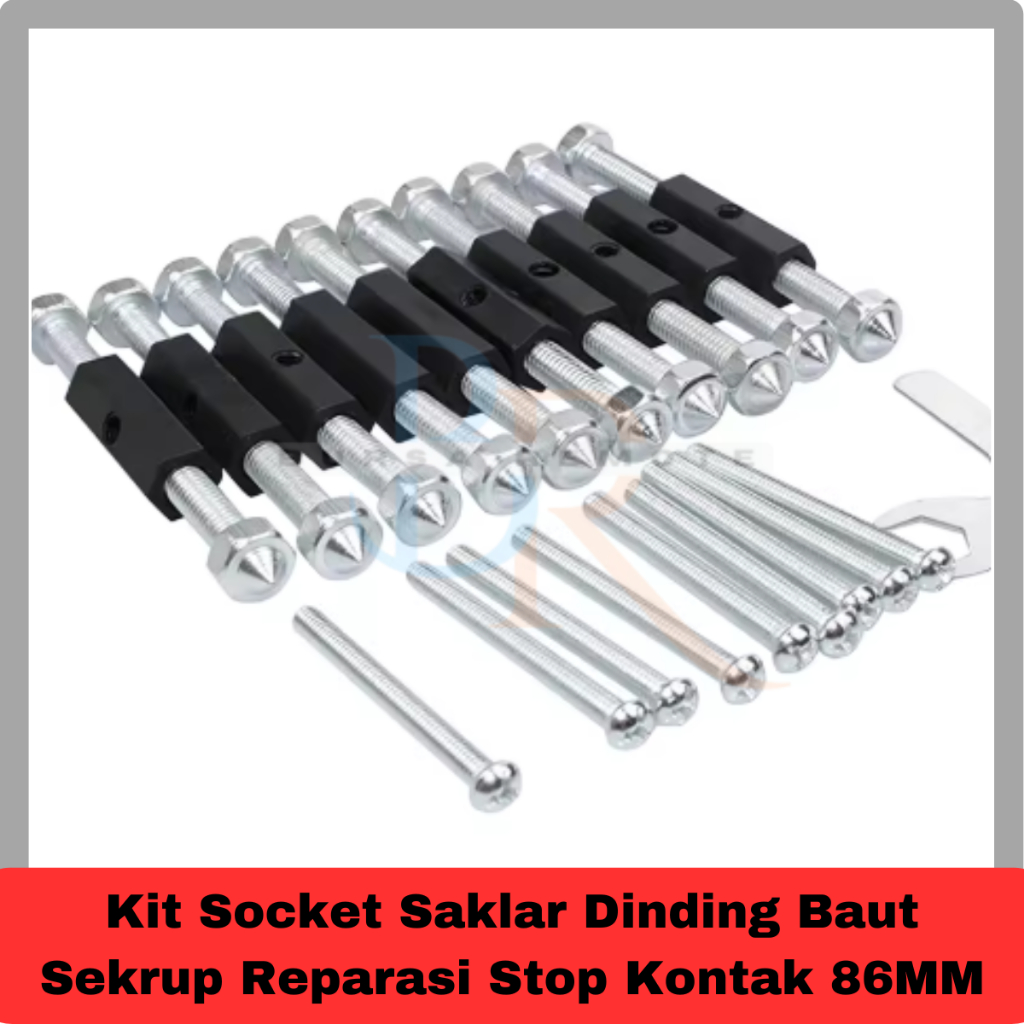 Jual Kit Socket Saklar Dinding Baut Sekrup Reparasi Stop Kontak 86MM ...