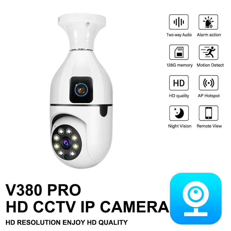 Jual CCTV V380 Pro HD Dual Lens Camera 8 Megapixel 360 Degree WIFI ...