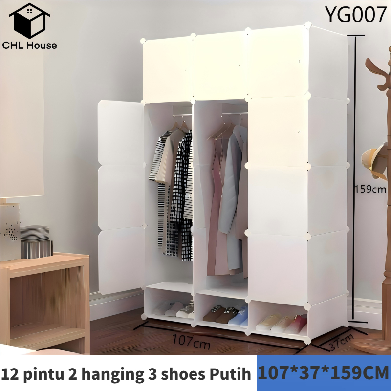 Jual CHL House Lemari Penyimpanan Pakaian Lemari Penyimpanan Penutup ...