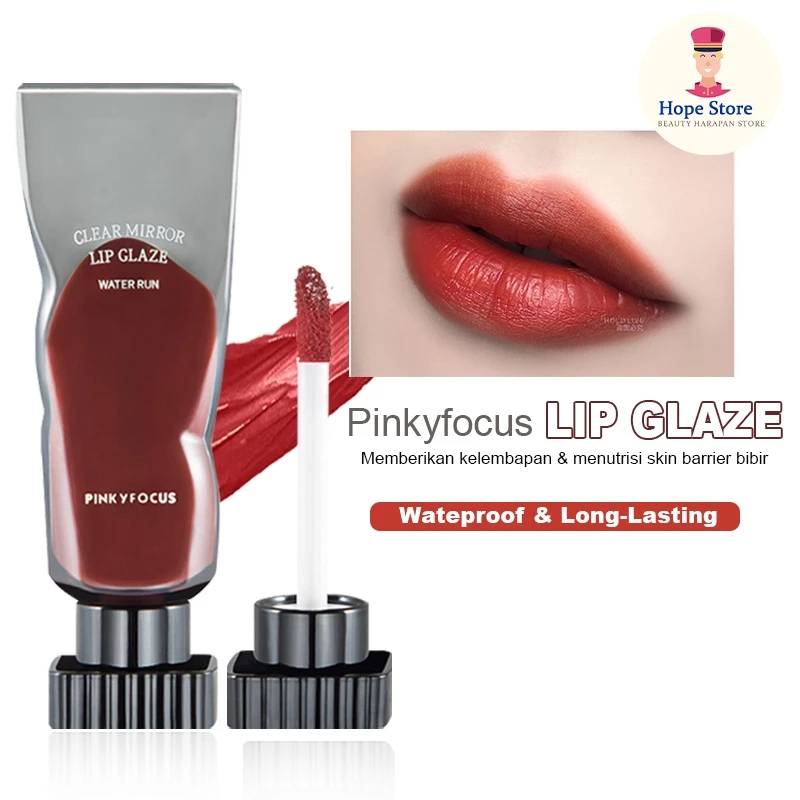 Lipstick Clear Mirror Lip Glaze - Pinkyfocus Lip Glaze Lip Plumper Pelembab Tahan Air Kosmetik Rias | AutoStock