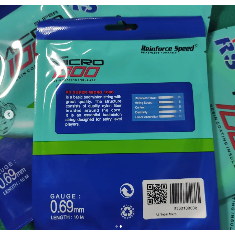 Jual SENAR RAKET BADMINTON REINFORCE SPEEDS - RS SUPER MICRO 1000 ...