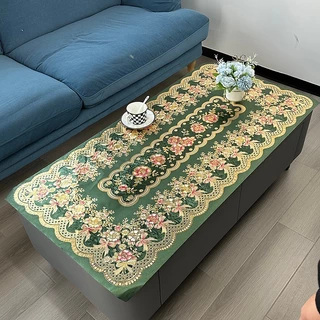 Taplak Meja Tamu PVC Motif Timbul 3D 120x60cm/110x50cm/90x45cm / Taplak Meja Bahan PVC / Taplak Meja Anti Minyak Air / Taplak Meja Ruang Tamu / Taplak Meja Motif Mewah / Taplak Meja Tamu Cantik Gold & Premium