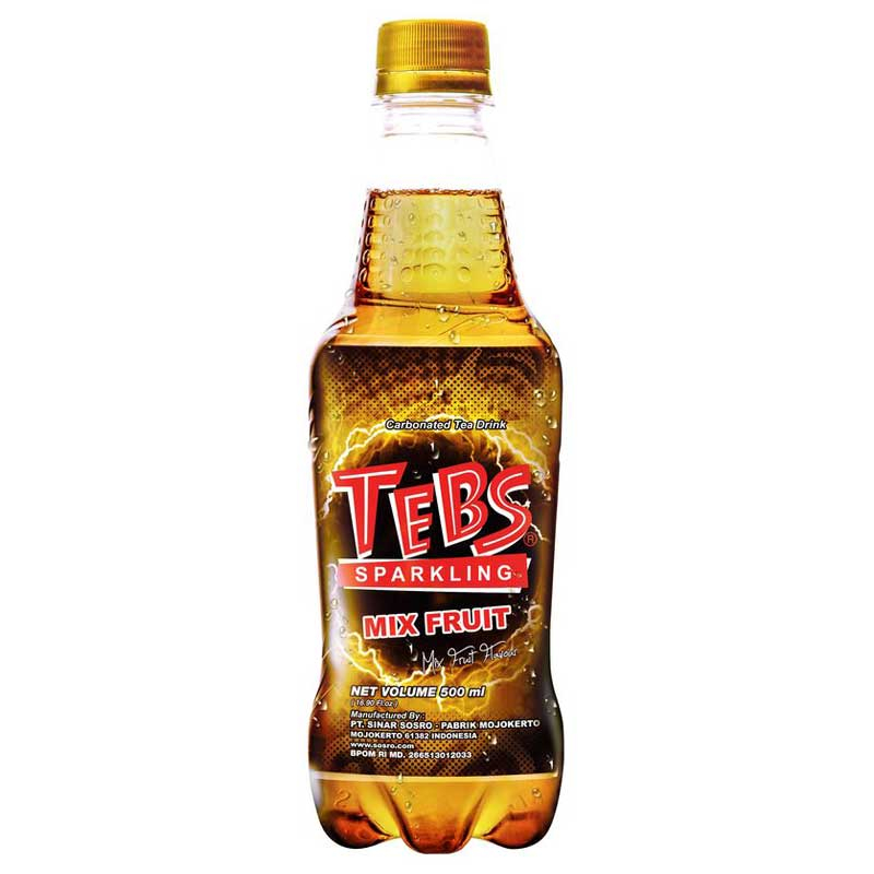 Jual Tebs Sparkling Teh Minuman Soda Mix Fruit 500 ml | Shopee Indonesia