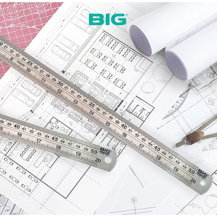 Jual BIG - Penggaris Besi / Stainless Steel Ruler Tebal dan Kokoh ...