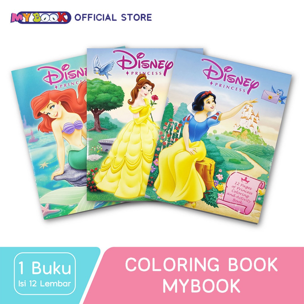 Jual My Book Coloring Book Princess 3 Desain - 12 Lembar | Shopee Indonesia