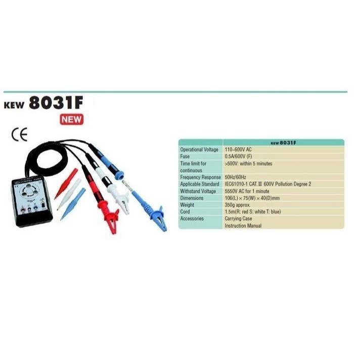 Jual KYORITSU 8031F Phase Rotation Tester | Alat Ukur Arus Rotasi 3 ...