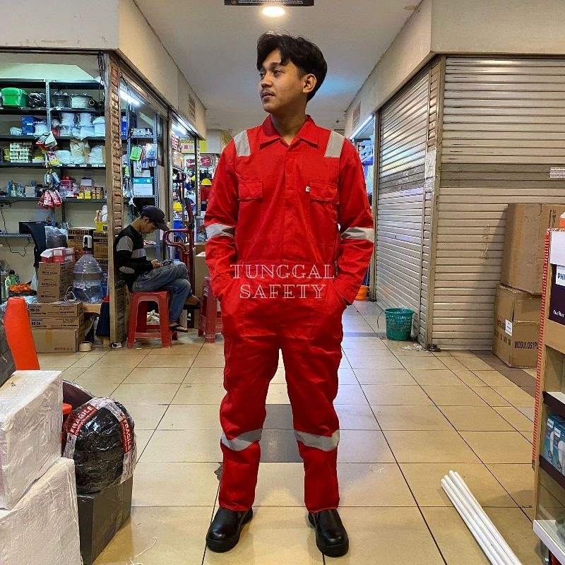 Jual Wearpack Safety / Coverall Imj / Baju Kerja Imj Warna Merah ...