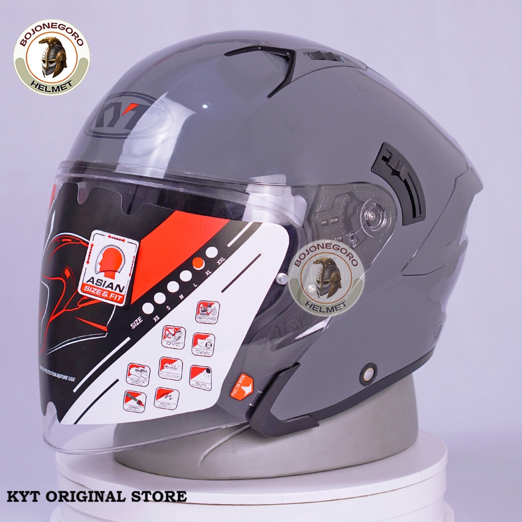 Jual KYT NFJ SEMUA MOTIF HELM HALF FACE DOUBLE VISOR ORIGINAL SNI