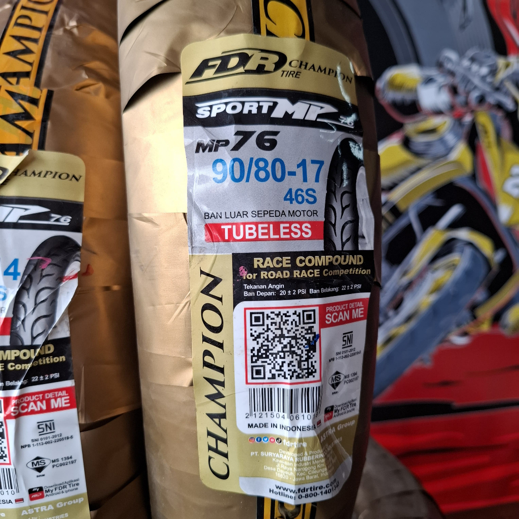 Jual Ban Motor FDR SPORT MP 76 Ring 14-17 Tubeless Compound | Shopee ...