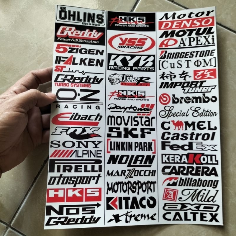 Jual STIKER SPONSOR RACING | SRIKER PACK LOGO BRAND RACING | SRIKER ...