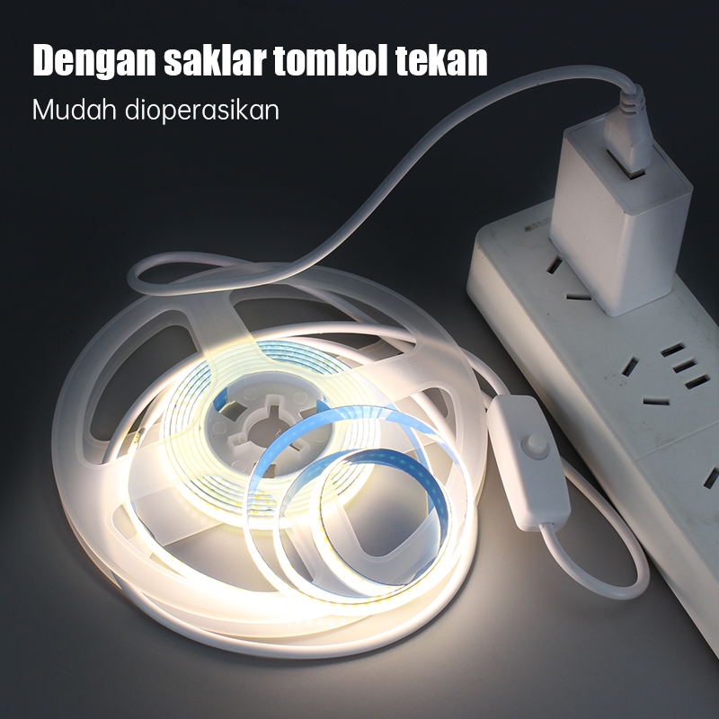 Jual Lampu LED Dekorasi Ruangan USB 5V COB - Strip Lampu Flexible untuk ...