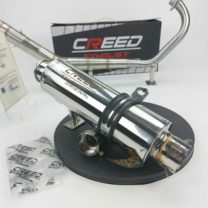 Jual 100% ORI KNALPOT RACING CREED EXHAUST UTK Satria FU/VIXION/JUPITER ...