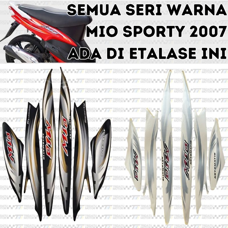 Jual STRIPING YAMAHA MIO 2007 MERAH PUTIH SILVER PERAK HITAM BIRU API ...