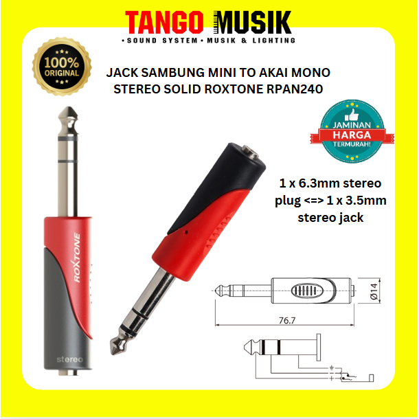 Jual JACK AKAI STEREO ROXTONE RPAN-240 ORIGINAL / JACK SAMBUNG MERK ...