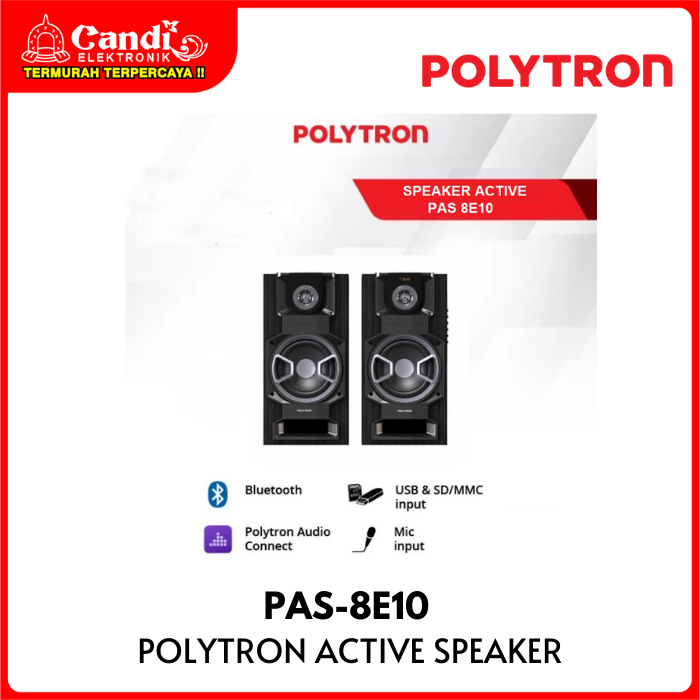 Jual POLYTRON Active Speaker Woofer 8 Inch Super Bass Control PAS-8E10 ...
