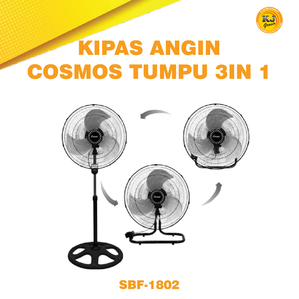 Jual Kipas Angin Cosmos SBF 1802 Berdiri 18 inch 3in1 Besi Wadesta SBF ...