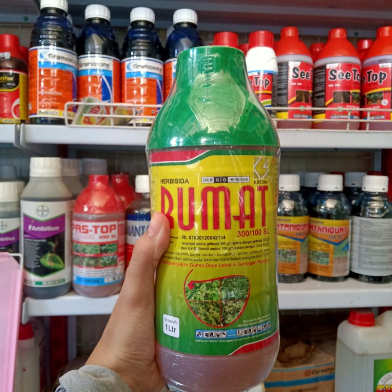 Jual Rumat Herbisida Pestisida Kimia Pembasmi Rumput Liar Isi Bersih 1 ...