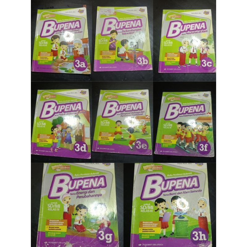 Jual BUKU PAKET BEKAS BUPENA KELAS 3A 3B 3C 3D 3E 3F 3G 3H KURIKULUM ...