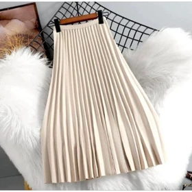 Rok Plisket Wanita Jumbo Bahan Casebo Muat Bb 95 Kg Premium