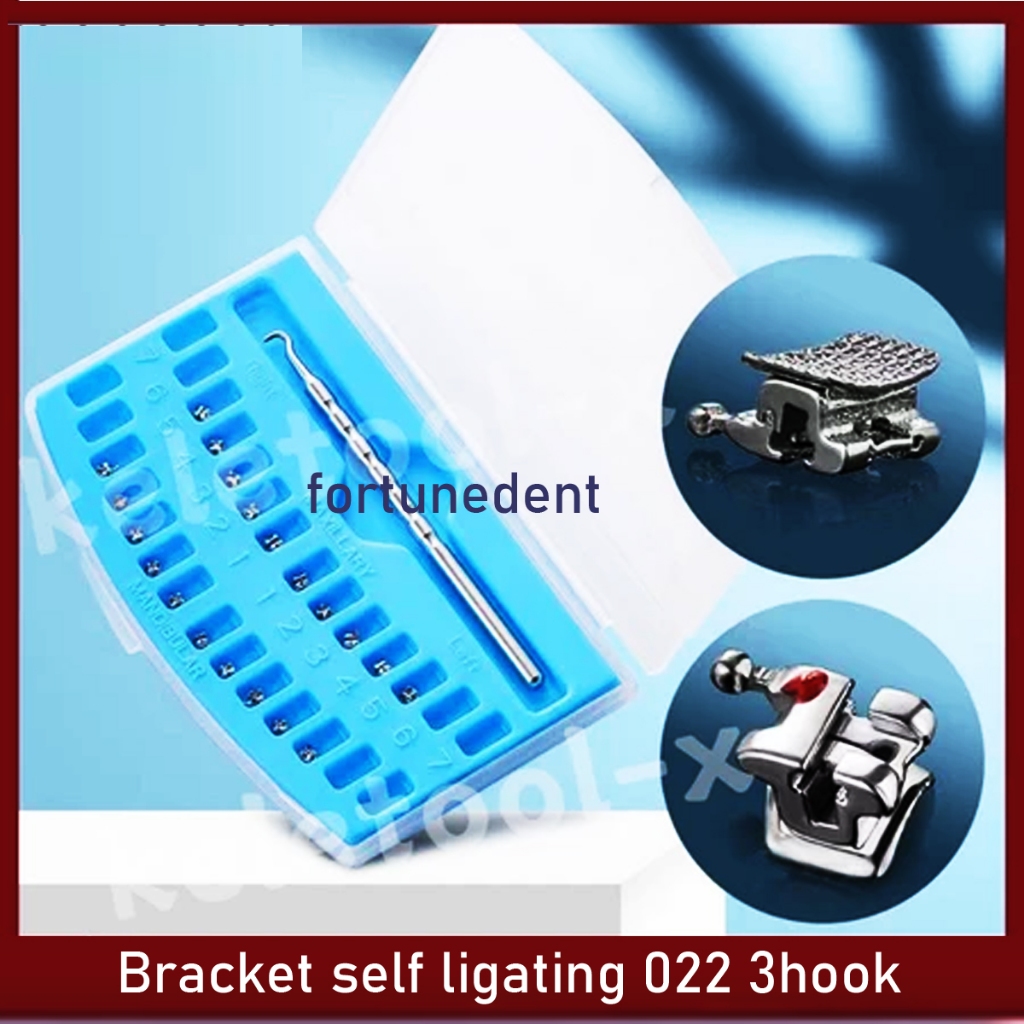 20pcs Dental Orthodontic Metal Self-Ligating Brackets - MINI Roth/MBT 3/345 Hooks For Braces