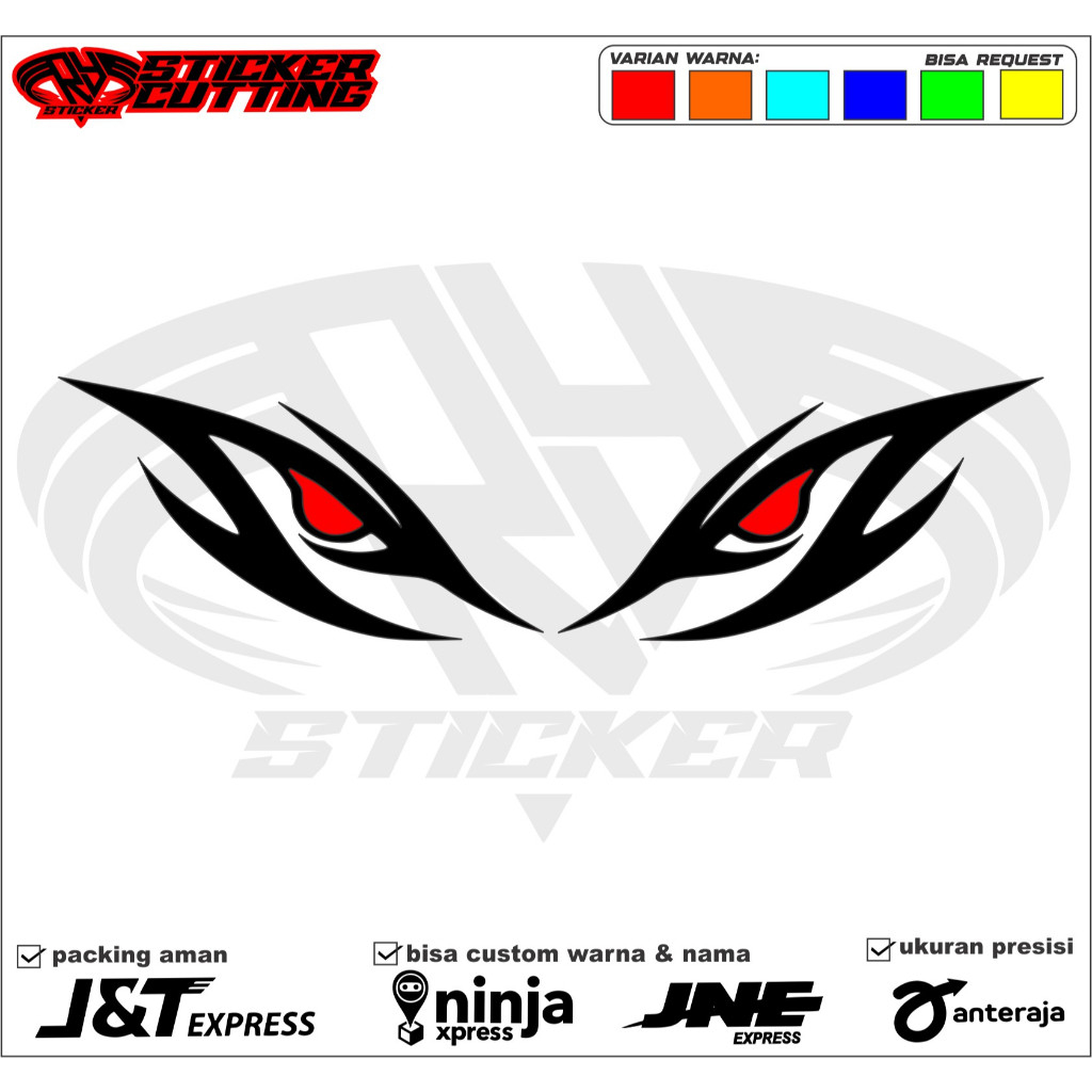 Jual stiker mata, cutting sticker lis mata (2pcs) | Shopee Indonesia