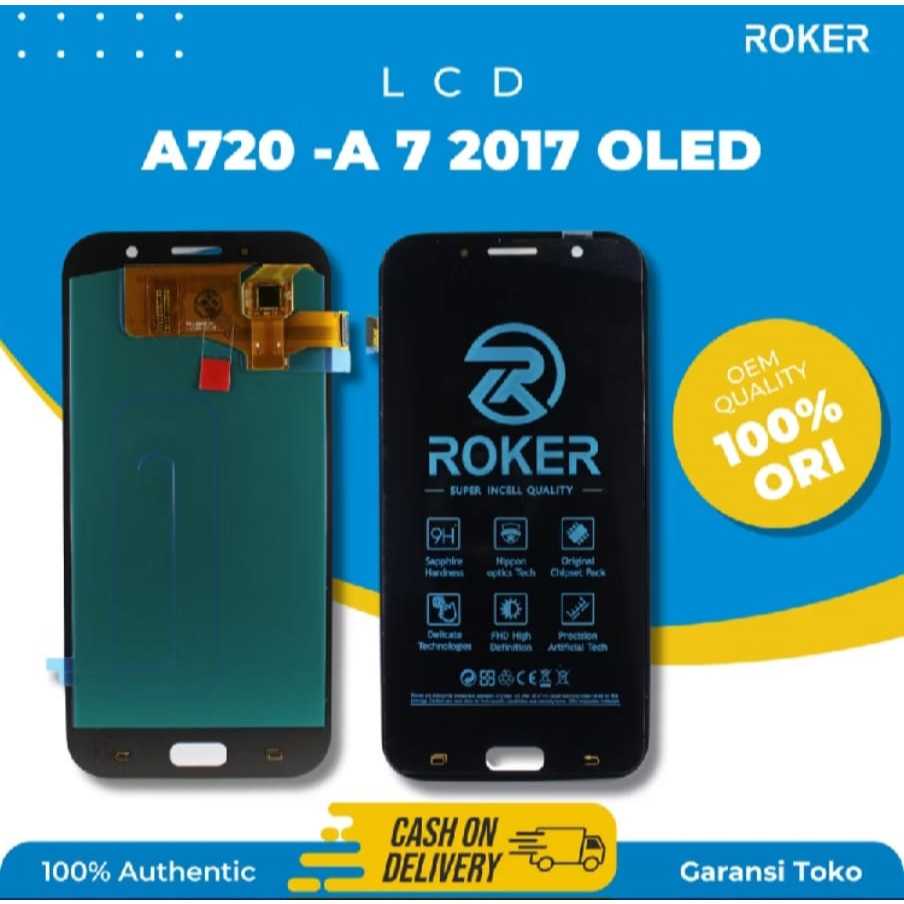 Jual LCD TOUCHSCREEN SAMSUNG A7 2017 (A720) FULLSET ORIGINAL BY ROKER ...
