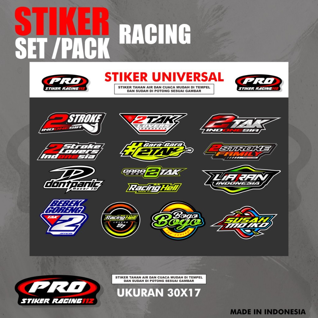 Jual STIKER RACING STIKER MOTOR LISTRIK STIKER BENGKEL | Shopee Indonesia