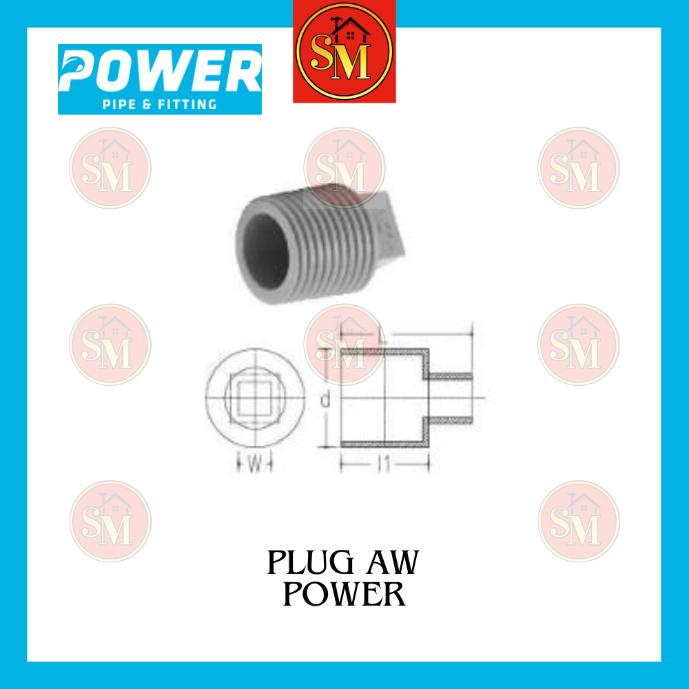 Jual Plug PVC Power AW 1/2