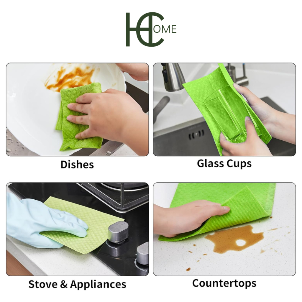 Jual Hecca SWED Sponge Cloth 3 pcs Kain Lap Dapur Anti Bakteri Daya ...