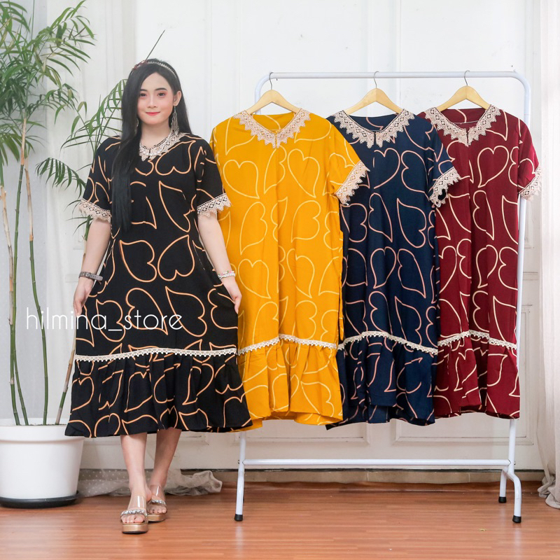 Jual Daster Renda Standar Daster jumbo dan standarWanita Dress Midi ...