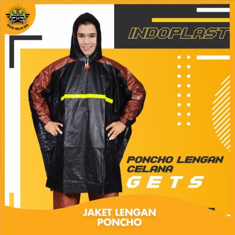 Jual Jas Hujan Pria wanita indoplast model Ponco Lengan dan Celana ...