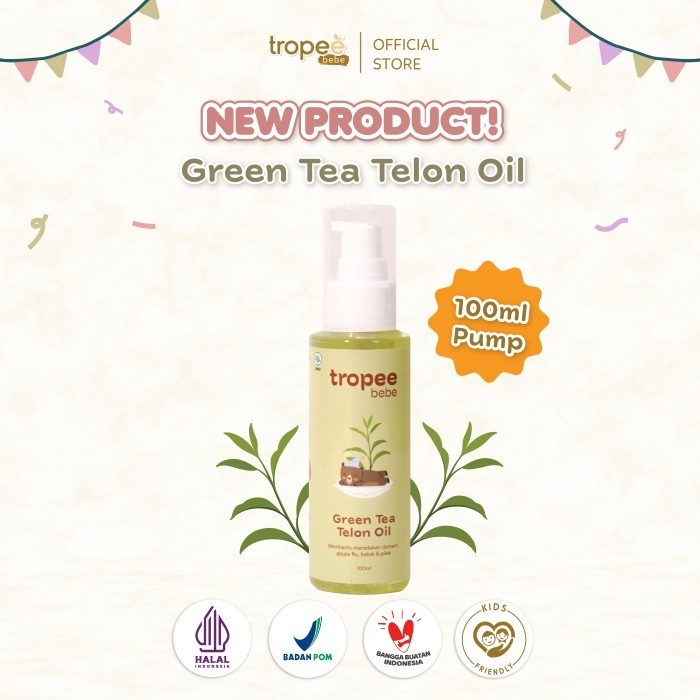 Jual Tropee Bebe - Green Tea Telon Oil (Minyak Telon) 100 Ml | Shopee ...