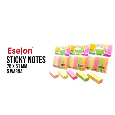 Jual STICKY NOTE 5 WARNA 76 X 51 MM | Shopee Indonesia
