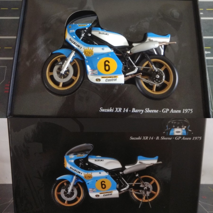 Réplique Minichamps 1/12 : Barry Sheene Sur Suzuki XR14 - Grand Prix D'Assen 1975