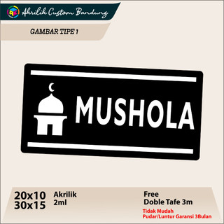 Jual AKRILIK MUSHOLA Tipe 1 ACRYLIC SIGN MUSHOLA SIGN CUSTOM | Shopee ...
