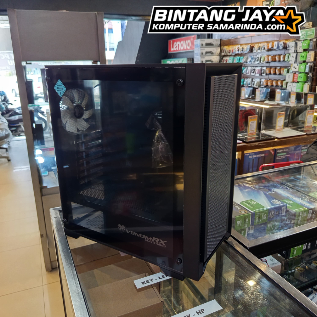 Jual Casing PC VenomRX AEGON - ATX Tempered Glass 4X12CM ARGB Fan ...