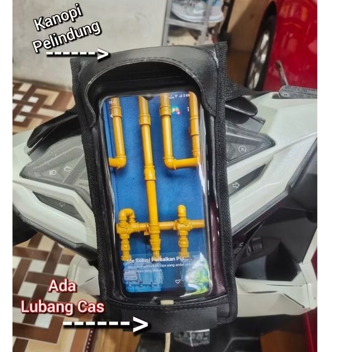 Jual Holder Hp Motor Matic Dan Bebek Waterproof Tas HP Motor Anti Air ...