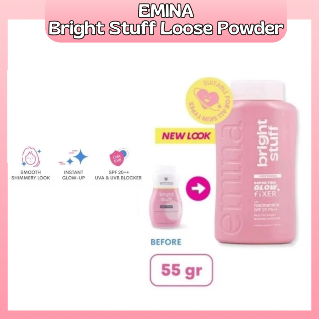 Jual Emina Bright Stuff Loose Powder 55g | Bedak Tabur | Shopee Indonesia