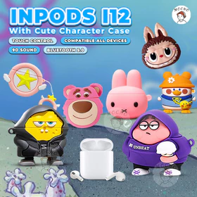 MOCHO Headset Bluetooth I12 TWS Dengan Casing Karakter Lucu True Wireless Inpods 12 Earphone