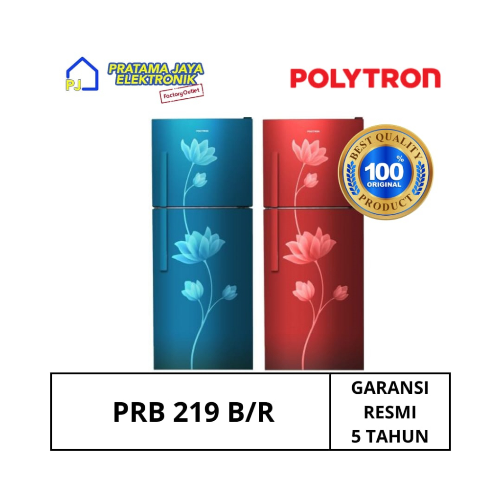 Jual KULKAS POLYTRON 2 PINTU 210 LITER PRB 219 R/B | Shopee Indonesia