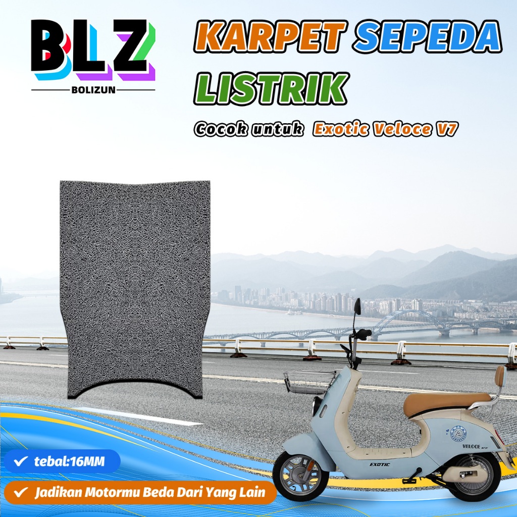 BOLIZUN Karpet PVC Mie Bihun Custom Sepeda Listrik Exotic Veloce V7