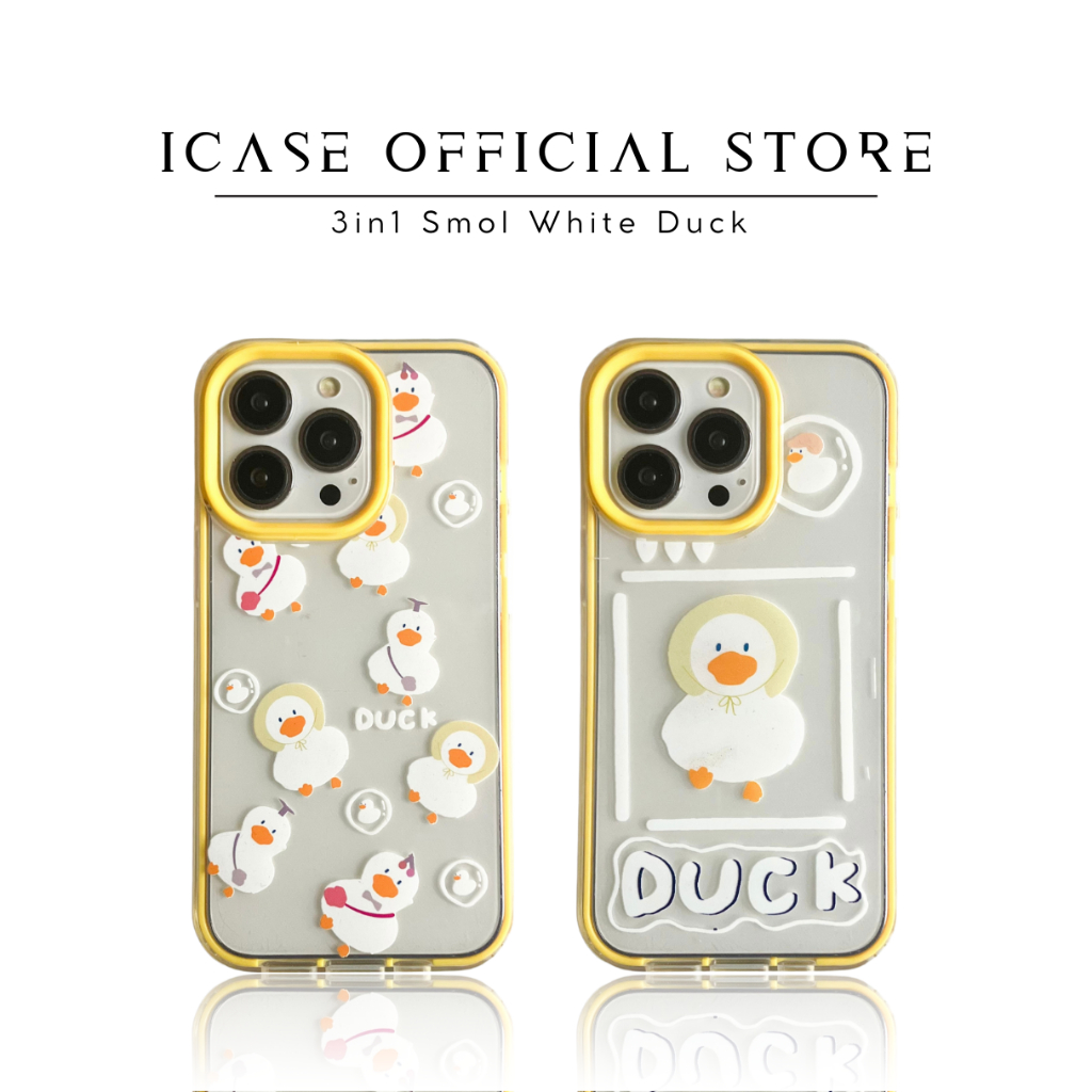 Jual i.case_store 3 in 1 Transparent Case Motif Duck Compatible with ...