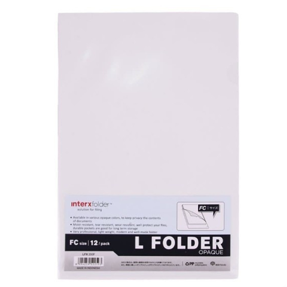 Jual Inter-X Folder Map L Bening - Clear Sleeve F4 / A4 (1 Pak 12 Pcs ...